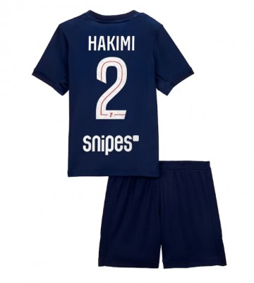 Paris Saint-Germain Achraf Hakimi #2 Replika Babytøj Hjemmebanesæt Børn 2025-26 Kortærmet (+ Korte bukser)